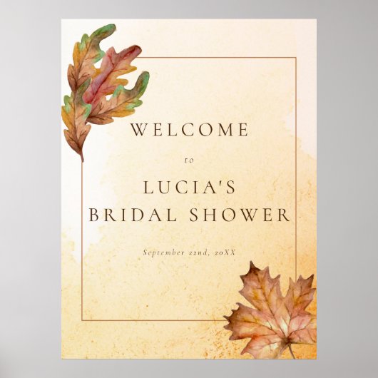 Brautparty Herbstmapfelleaf Poster (Vorne)