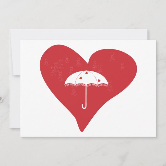 Brautparty-Herz Einladung (Vorderseite)