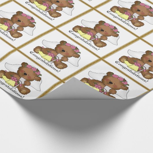 Brautparty Herzlichen Glückwunsch Hochzeitspapier Geschenkpapier (Ecke)