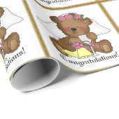 Brautparty Herzlichen Glückwunsch Hochzeitspapier Geschenkpapier (Rolleneckpunkt)