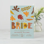 Brautparty | Hier kommt die Herbstbrücke Einladung (Stehend Vorderseite)