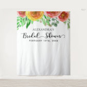 Brautparty Hintergrund - Blumenmuster-Foto-Stand Wandteppich (Vorderseite)