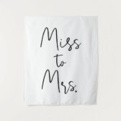 Brautparty Hintergrund Dekorationen Miss an Mrs. Wandteppich (Vorderseite)