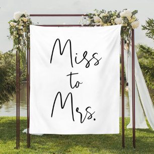 Brautparty Hintergrund Dekorationen Miss an Mrs. Wandteppich