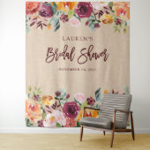 Brautparty | Hintergrund des Fotos von Burgund Flo Wandteppich (Beispiel)