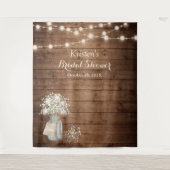 Brautparty-Hintergrund für Gipskraut-Zeichenketten Wandteppich (Vorderseite)