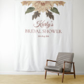 Brautparty Hintergrund Moderne Blumenmotive Wandteppich (Beispiel)