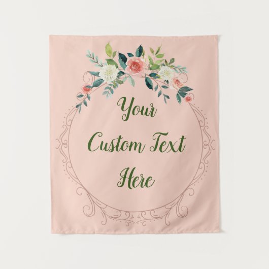 Brautparty Hintergrund Romantische Blume Wandteppich (Vorderseite)