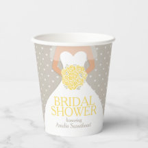 Brautparty Hochzeit weißes Kleid gelb Rosen