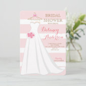 Brautparty-Hochzeits-Kleidereinladungen Einladung (Stehend Vorderseite)