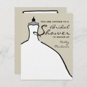 Brautparty - Hochzeits-Kleidergewohnheits-Farbe Einladung (Vorne/Hinten)