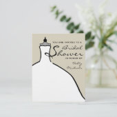 Brautparty - Hochzeits-Kleidergewohnheits-Farbe Einladung (Stehend Vorderseite)