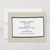 Brautparty - Hochzeits-Kleidergewohnheits-Farbe Einladung (Rückseite)