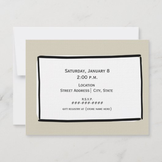 Brautparty - Hochzeits-Kleidergewohnheits-Farbe Einladung (Rückseite)