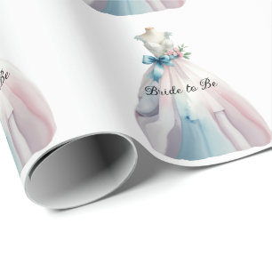 Brautparty Hochzeitskleid Braut zu sein Geschenkpapier