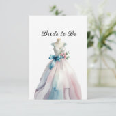 Brautparty Hochzeitskleid Braut zu sein Karte (Stehend Vorderseite)