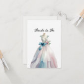 Brautparty Hochzeitskleid Braut zu sein Karte (Vorderseite/Rückseite Beispiel)