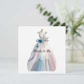 Brautparty Hochzeitskleid Braut zu sein Karte (Stehend Vorderseite)