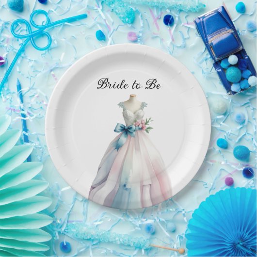 Brautparty Hochzeitskleid Braut zu sein Pappteller (Party)