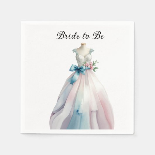 Brautparty Hochzeitskleid Braut zu sein Serviette (Vorderseite)
