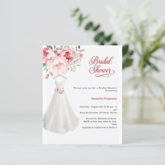 Brautparty Hochzeitskleid Rosa Blumenladen (Stehend Vorderseite)