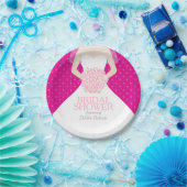 Brautparty Hochzeitskleid rosa Papier Teller (Party)