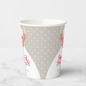 Brautparty Hochzeitskleid rote Rosen Pappbecher (Links)