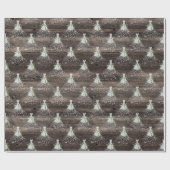 Brautparty Hochzeitskleid rustikales Party Geschenkpapier (Flach)