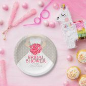 Brautparty Hochzeitskleid Sonderpapier Teller (Party)