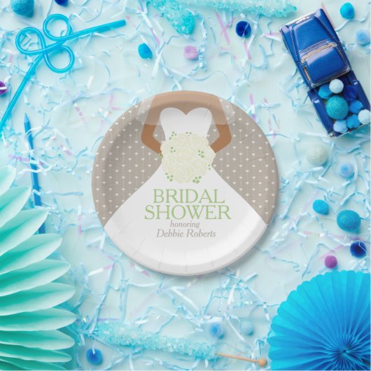 Brautparty Hochzeitskleid Sonderpapier Teller (Party)