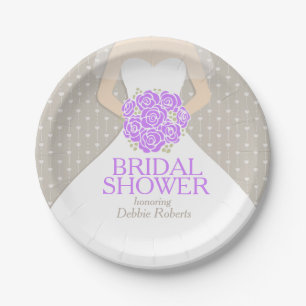 Brautparty Hochzeitskleid Sonderpapier Teller