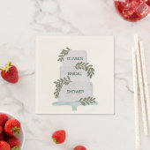 Brautparty, Hochzeitskuchen mit Grün Serviette (Beispiel)