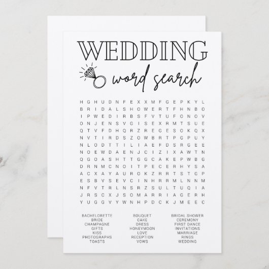 Brautparty Hochzeitsstimme Programm (Vorne/Hinten)