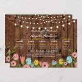 Brautparty hölzernes BlumenreiseBachelorette Einladung (Vorne/Hinten)