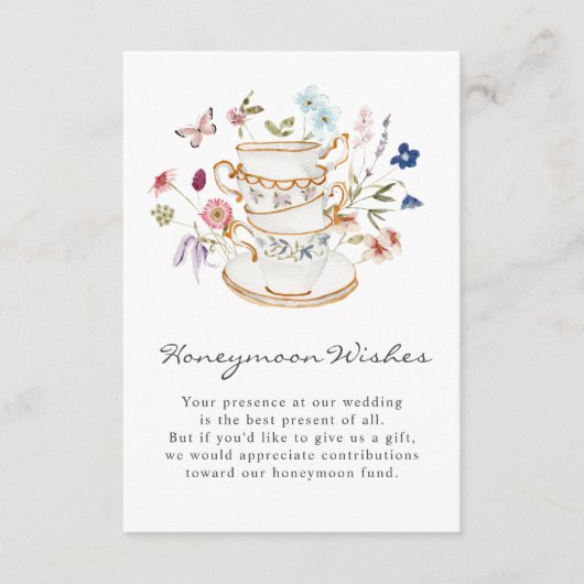 Brautparty Honeymoon wünscht Card Begleitkarte (Vorderseite)