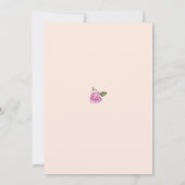 Brautparty Honorieren, Einhorn, Rosa, Blume Einladung (Rückseite)
