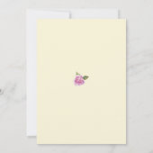 Brautparty Honorierung, Einhorn, Elfenbein, Blume Einladung (Rückseite)