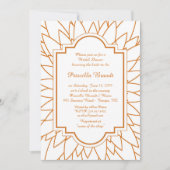 Brautparty Honoring, Monet's Dahlia Stil, weiß Einladung (Vorderseite)