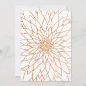 Brautparty Honoring, Monet's Dahlia Stil, weiß Einladung (Rückseite)