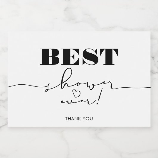 Brautparty Hostess Niedlich Vielen Dank Schaumweinetikett (Einzelnes Label)