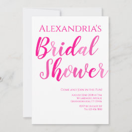 Brautparty Hot Pink Modernes Party Einladung