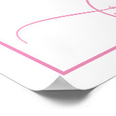 Brautparty "Hübsch in Rosa" willkommen Poster (Ecke)