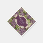 Brautparty Hübsch Lilacs Floral Vintag Gold Serviette (Ecke)