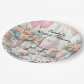 Brautparty Hübsch Rosa Party Pappteller (Schrägansicht)