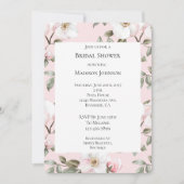 Brautparty hübsch rosa Weiße Blume Einladung (Vorderseite)