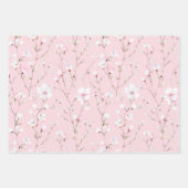 Brautparty hübsch rosa Weiße Blume Geschenkpapier Set (Vorderseite 2)