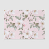 Brautparty hübsch rosa Weiße Blume Seidenpapier (Vorderseite)