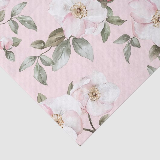 Brautparty hübsch rosa Weiße Blume Seidenpapier (Ausschnitt)