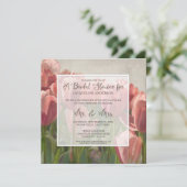 Brautparty Hübsch Tulip Blume Rustikales Elegantes Einladung (Stehend Vorderseite)