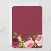 BRAUTPARTY hübscher BLOOMIERTER BLUME Einladung (Rückseite)